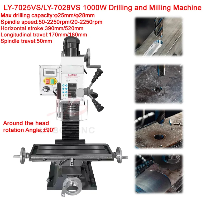 

Milling Machine for Drilling and Metal Processing 3 Axis Scale 700*180mm 500*180mm LY-7025VS LY-7028VS