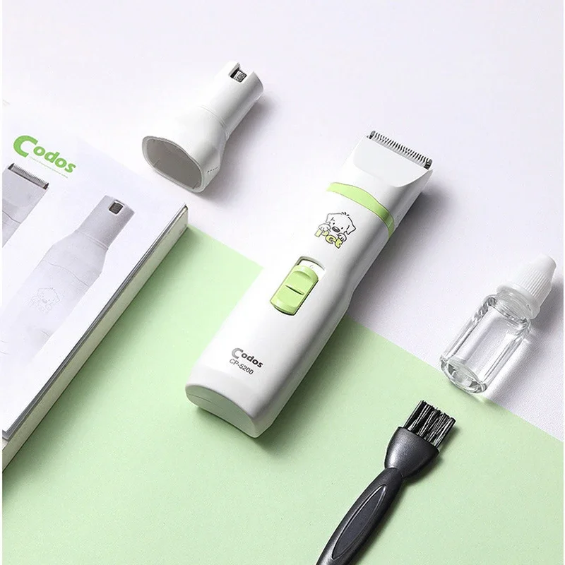2 In 1 Pet Dog Cat Hair Trimmer Paw Nail Grinder Grooming Clippers Nail Cutter Hair Cutting Machine With Ceramic Blade CP-5200 - view 2