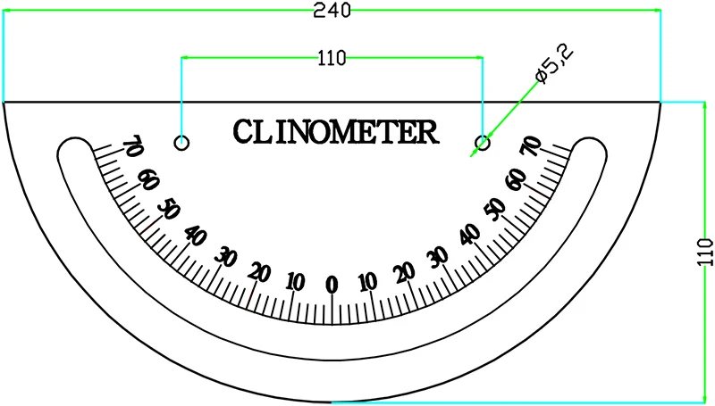 Ship Angle Gauge Inclinometer Level Clinometer 240x110mm