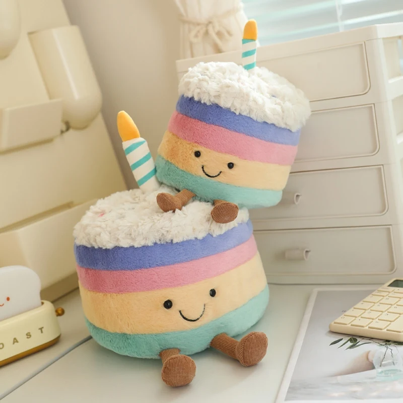 Creative Cartoon Cute Cake Plush Toy Kawaii Cake Stuffed Soft Soft Mini Cartoon Cake Plush Doll Sofa Pillow Doll For Kids Gift