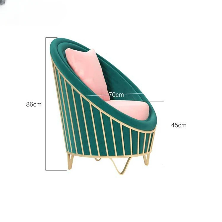 hot sale soft cushion leisure legless chair sofa saddle stool nail salon sofa with green stool modern color optional