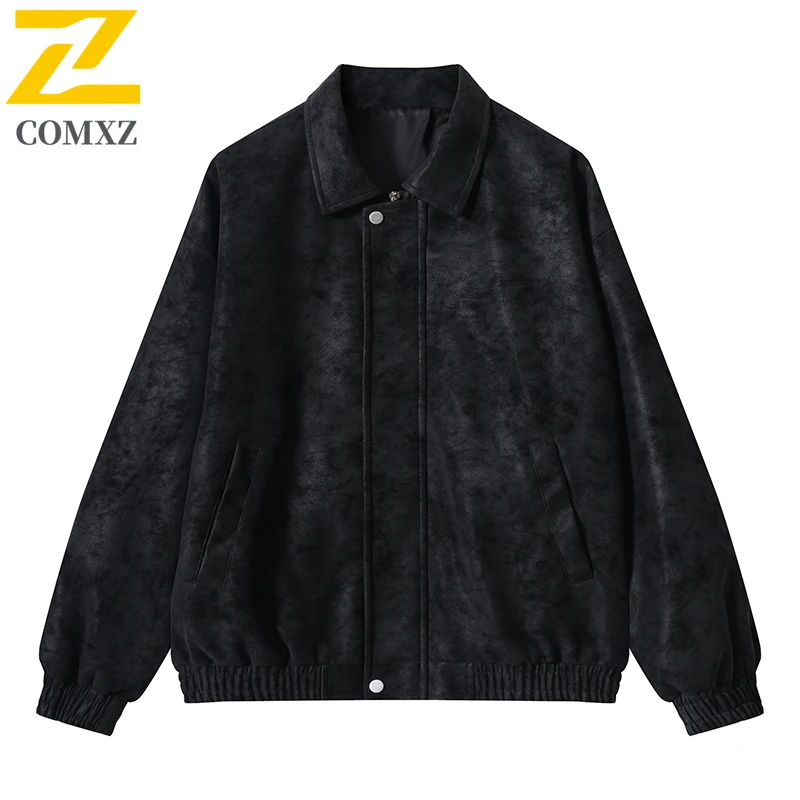 

Men Casual Leather Jacket 2025 Spring and Autumn New Fashion Versatile Comfortable Breathable Retro Coat Street Commuting Jacket