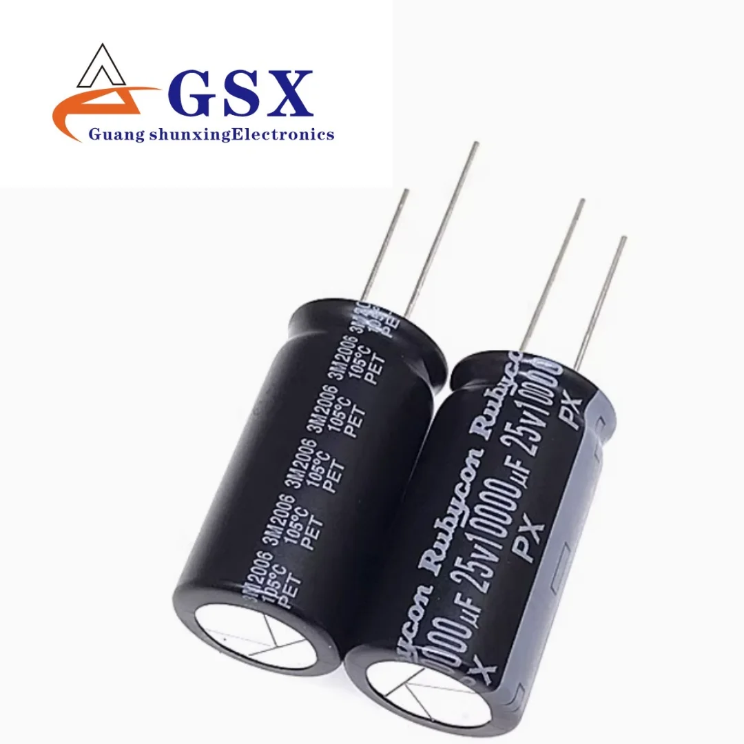 

10PCS brand new imported original 10000UF 25V Japanese Ruby PX 25v10000uf audio amplifier, heating filter, electrolytic capacito