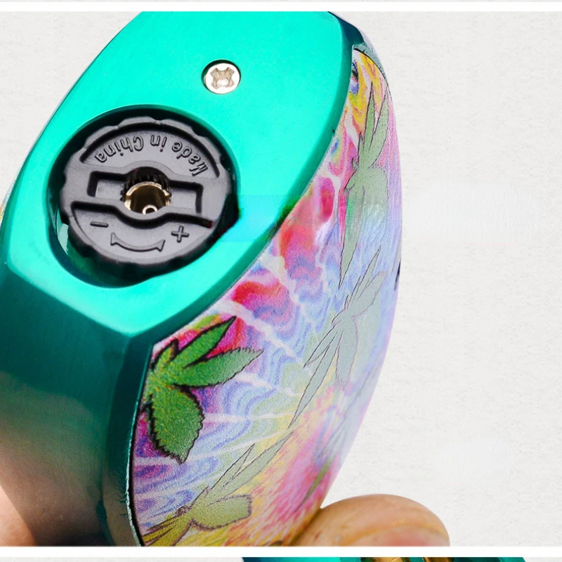 New Color Printing Direct Flush Butane Torch Lighter Turbo Metal Personality Printing Windproof Gas Lighters Kitchen Gadget