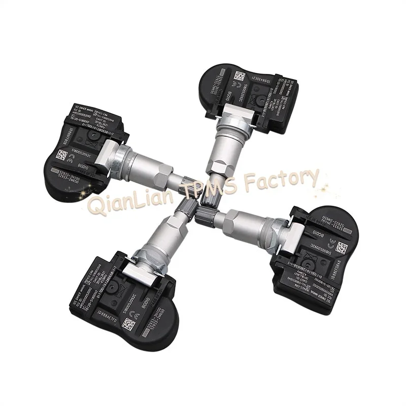 For Hyundai Accent Genesis I30 Ix55 Santa Fe Iii Solaris Genesis TPMS Tire Pressure Monitoring System 1/4pcs 52933-3N100 433MHz