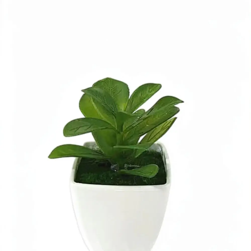 Decorative Artificial Succulent Potted Plant Faux Greenery Home Room Ornament Office Tabletop Plastic Simulation Bonsai Floral