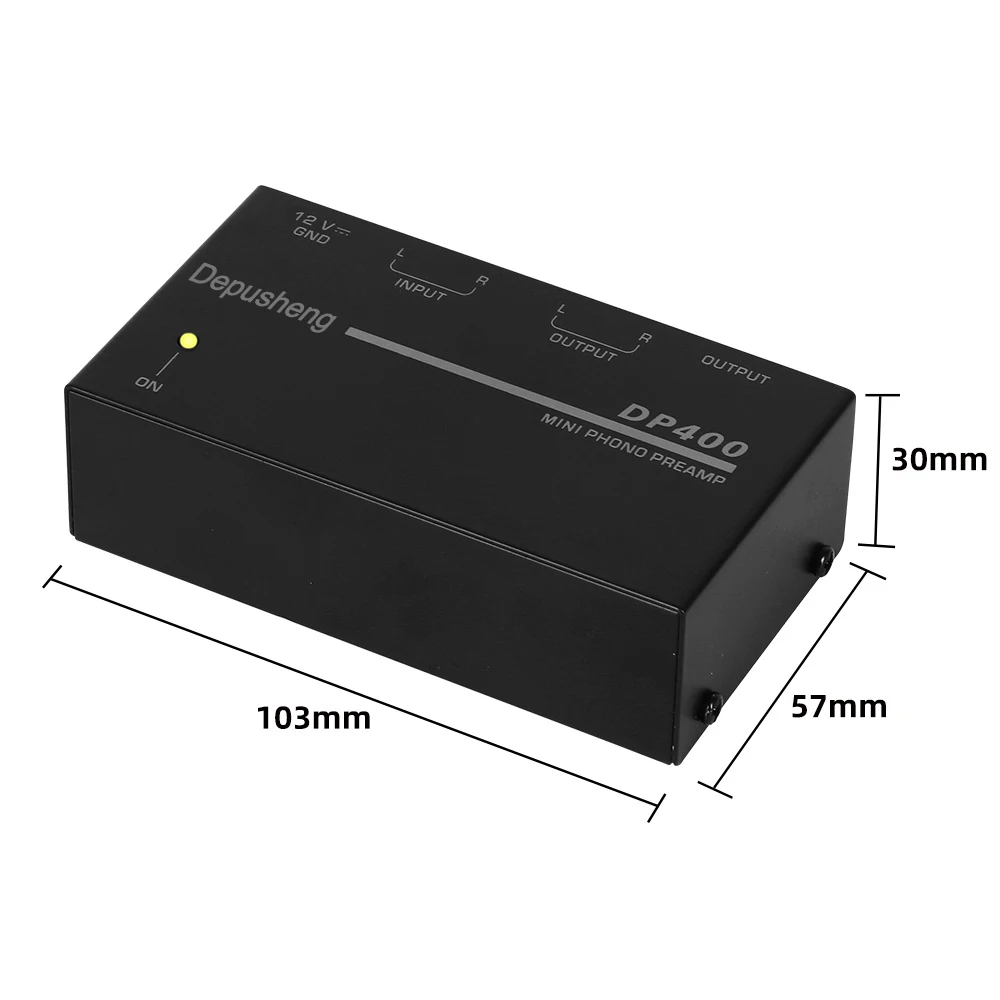 Depusheng DP400 4 Channels Mini Stereo Audio Headphone Amplifier 12V Power Adapter