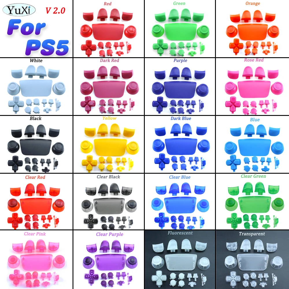 

1Set L1 R1 L2 R2 D-pad Full Buttons For PS5 BDM-020 Thumbsticks Joystick Keys For PlayStation 5 V2.0 Gamepad Controller Pats