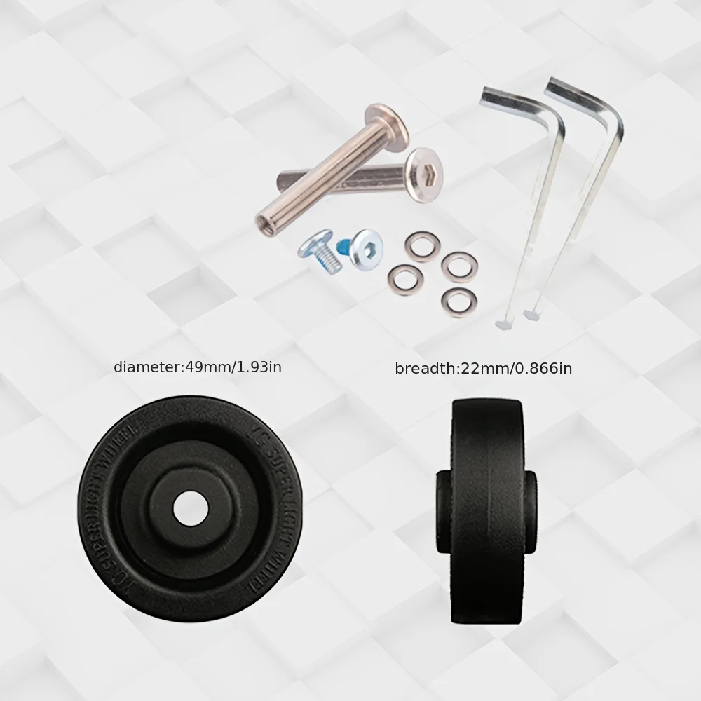 Suitcase wheels, airplane wheels, travel bag casters, swivel wheels, repair and replacement parts