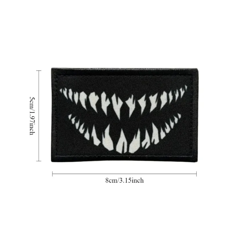Prajnaparamita Ghost Warrior Tactical Patch Japanese Monster Hook and Loop Armband Cloth Sticker Backpack Patches Military