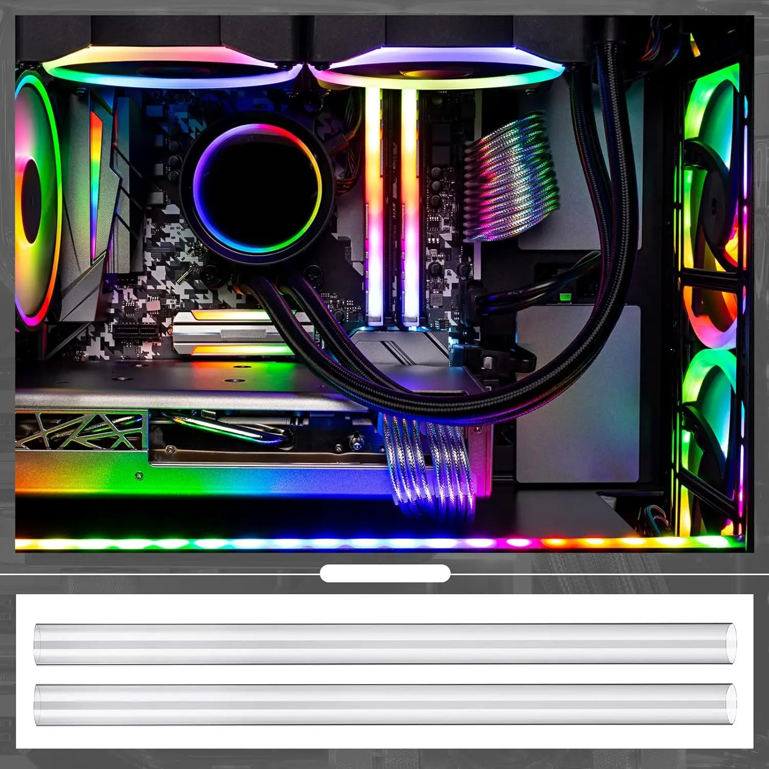 30 قطعة أنبوب أكريليك Naxilai أنبوب صلب اسطوانة مستديرة أنبوب شفاف من البلاستيك الصلب لتقوم بها بنفسك أنبوب أكريليك للإضاءة الإعلانية