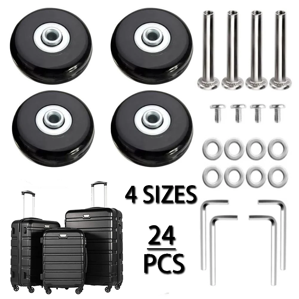 Suitcase Parts Axles Dia40mm/50mm/60mm Silent Travel Luggage Wheels Casters Repair Replacement Axles Repair Kit