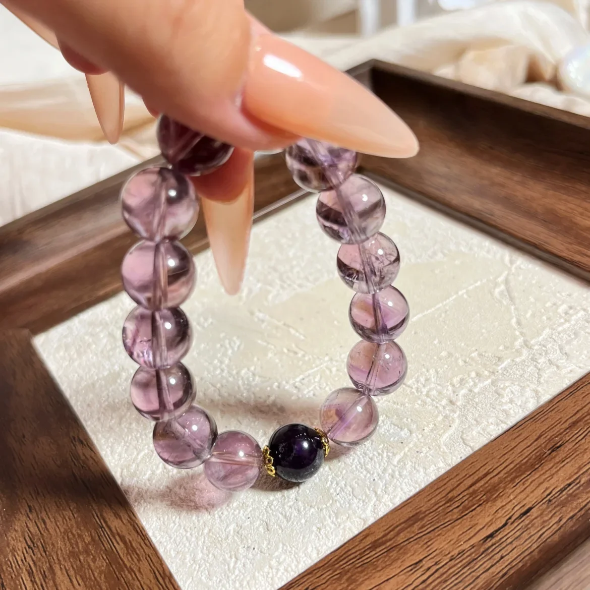 

Natural Amethyst Bracelet Women's Bracelet Men's Light Luxury Fashion Lucky Bracelet, Gift
