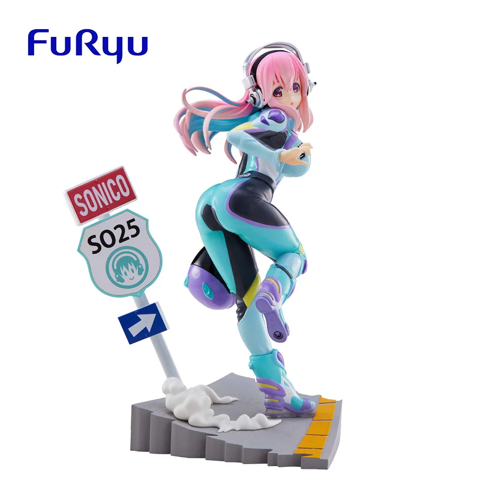 

In Stock Original FuRyu TENITOL SUPER SONICO THE ANIMATION Racing Suit PVC Anime Figure Action Figures Model Toys