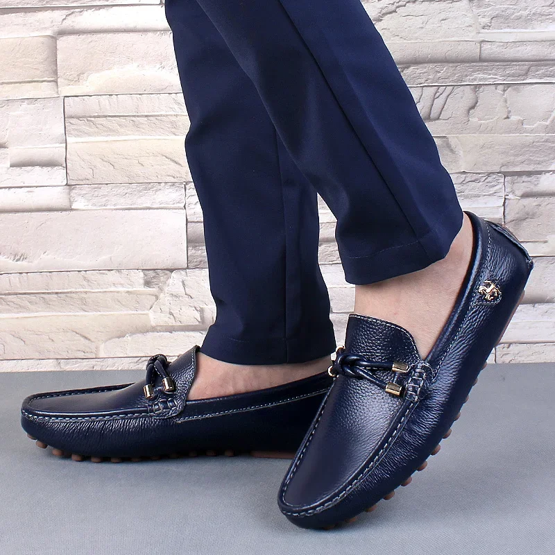 Sapatos masculinos de salto baixo em couro, slip-on, trabalho diário, moda casual, negócios, primavera e outono, venda quente, 2023