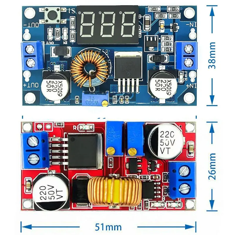 XL4015 3A/5A DC to DC Power Converter 8-36V to 1.25-32V CC CV LED Driver Step Down 3A/54A Charging Board Lithium Charger Module