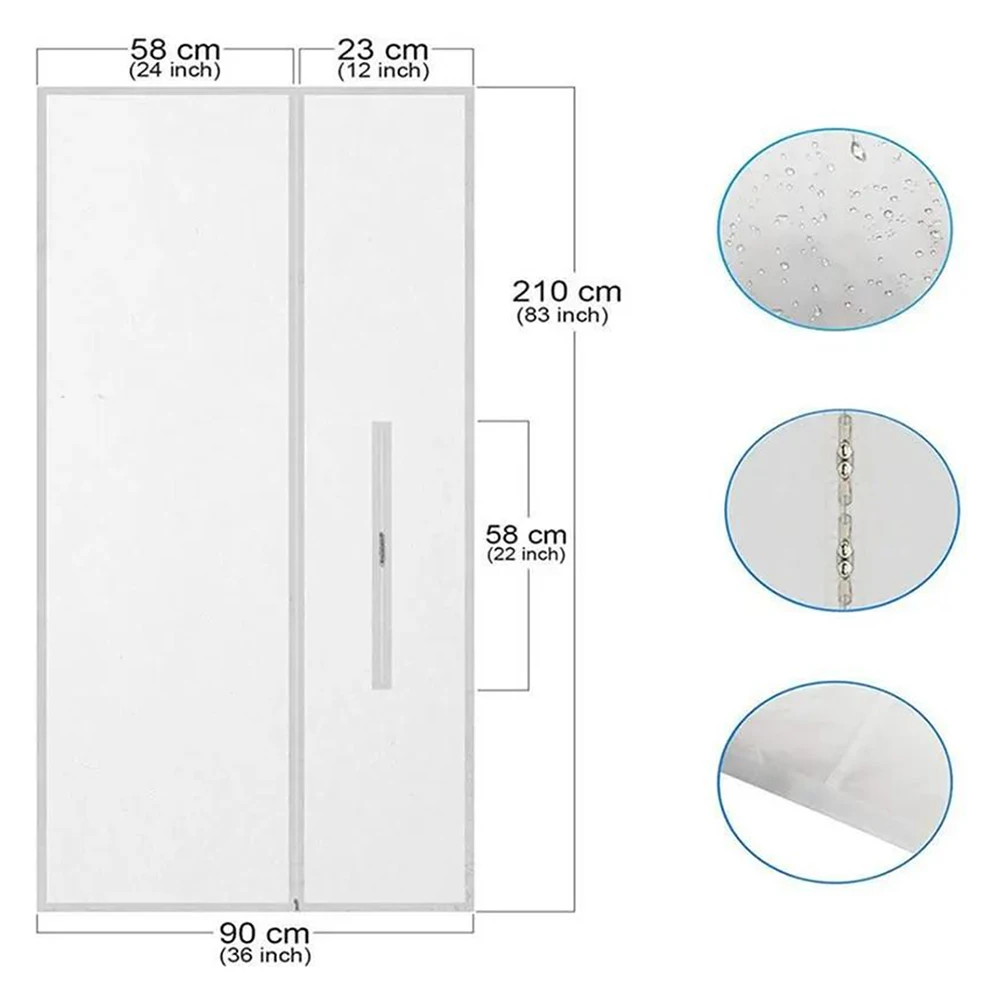 インストールが簡単な省エネ引き戸モバイルエアコンドアシール布 210t 210x90cm 275 グラムオックスフォード布