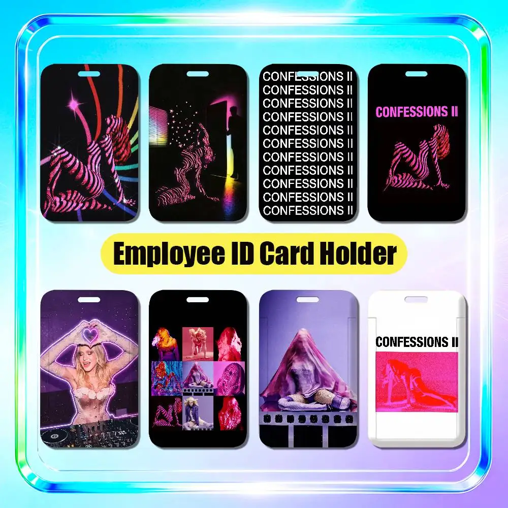 For Madonna Confessions II 2 Employee ID Card Holder Office Badge Student Bank Work Credit Holders Hard Case Shell