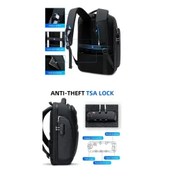 17 Inch Laptop Backpack With USB Charging Men's Backpacks Large Capacity Business Waterproof For Teenage