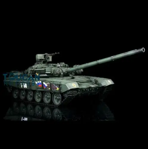 HENG LONG-RC tanque com chassi de metal para meninos, torre barril recuo, brinquedos Panzer controlados remotamente, infravermelho, 360 °, 1:16, 3938, T90, TK-7.1