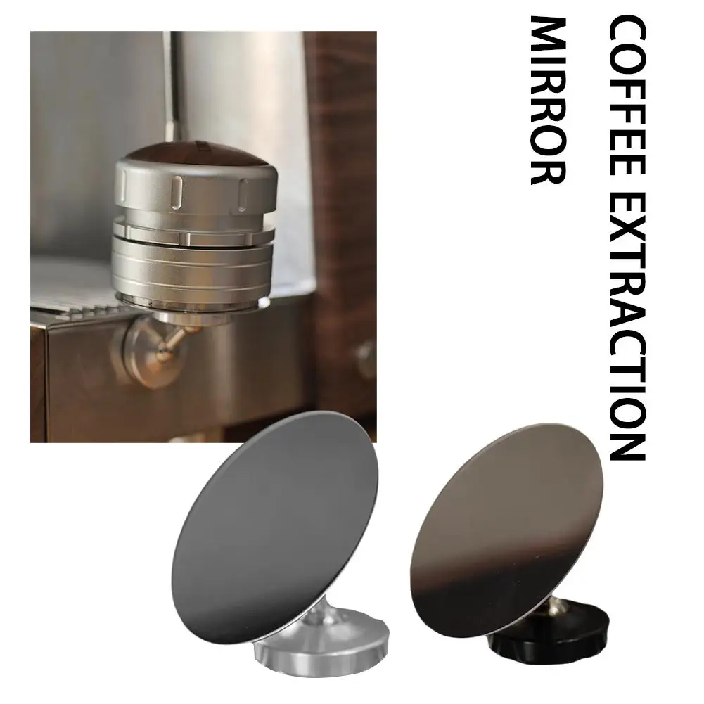 Espresso Shot Mirror Stainless Steel Magnetic Coffee Coffee Extraction Mirror Bottomless Observing Mirror Portafilter Refle D9o8