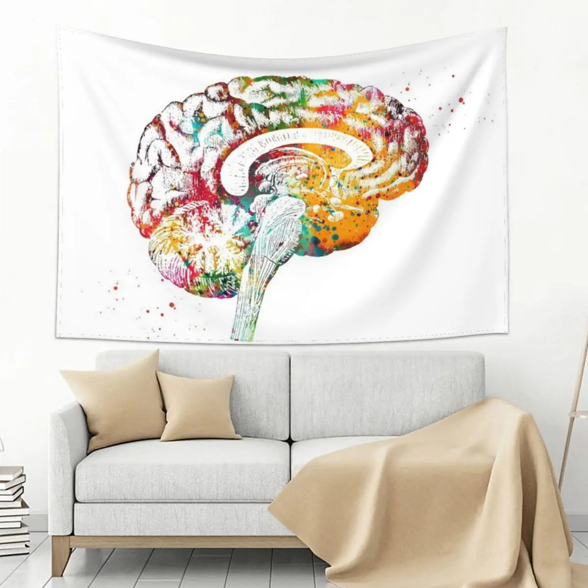 

Brain anatomy cross section Tapestry Home Decorations Aesthetic Wall Hanging Home Decorating Tapestry
