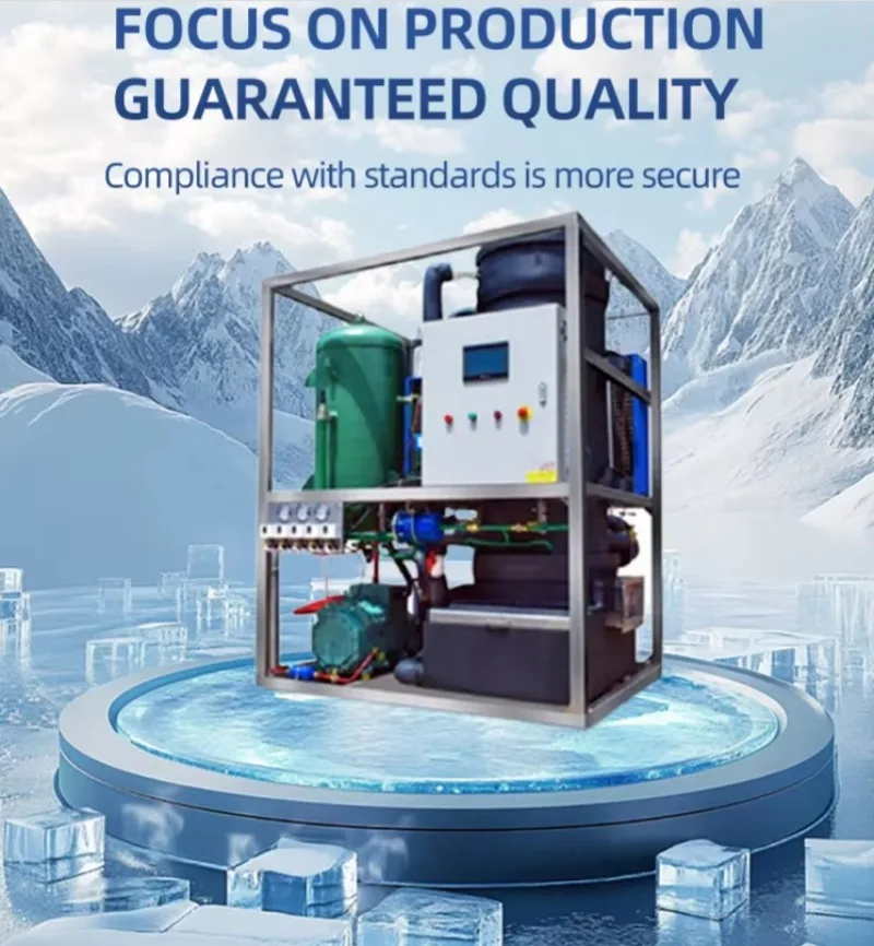 1500kg/24h Flake Ice Machine - High-Efficiency for Large-Scale Seafood Processing