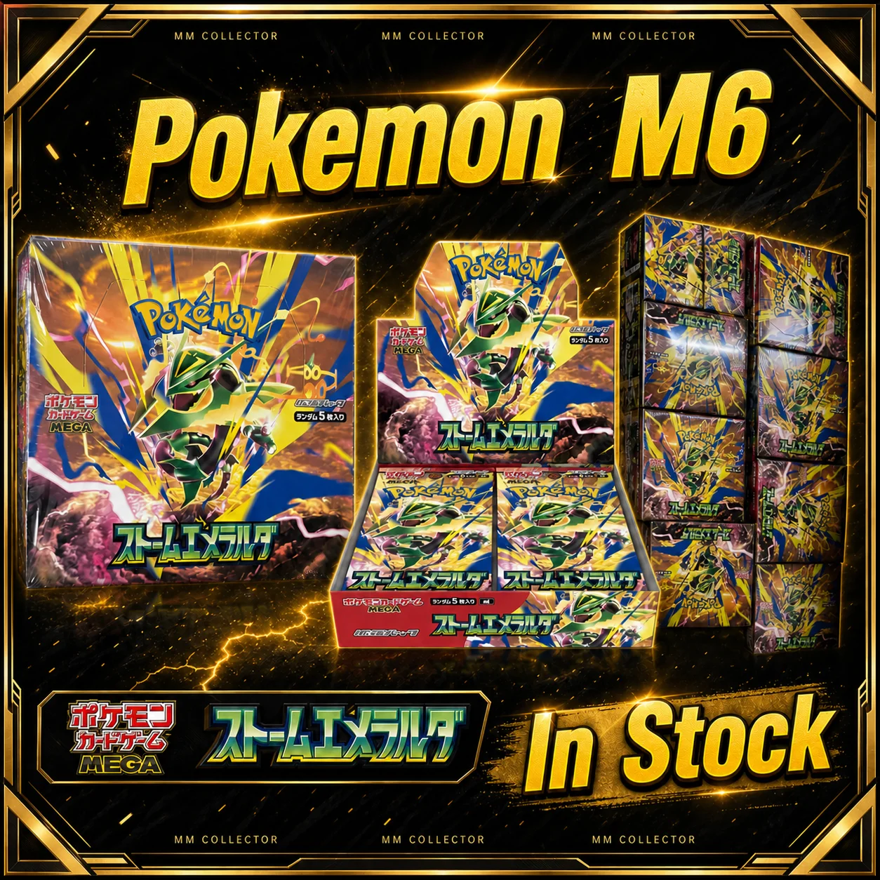 In Stock Original Japanese Version Pokemon MEGA M6 Rayquaza EX Emerald Storm Booster Box PTCG Collectible Trading Cards Game