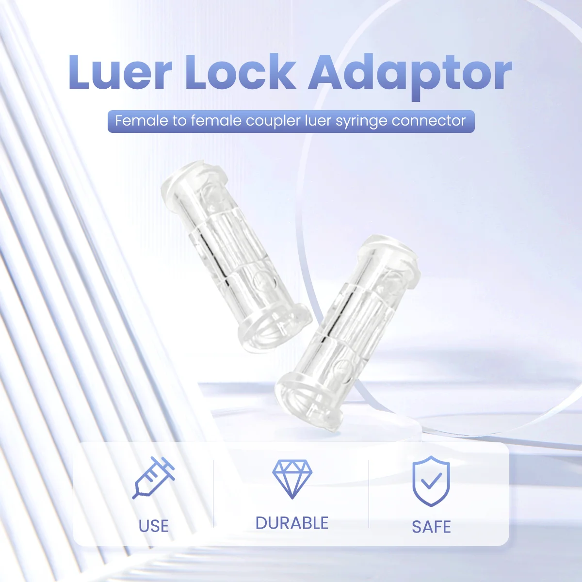 Super Quality Luer Thread Connector Pp Material Syringe Connector Sterile Individual Package Luer Syringe Connector