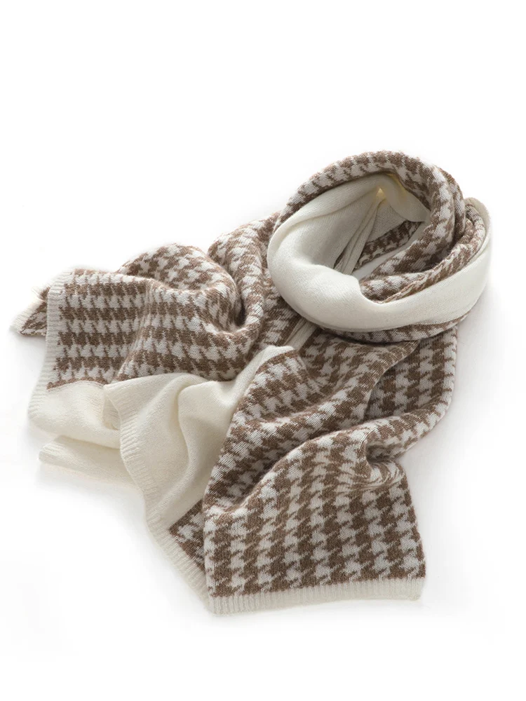 

Женский кашемировый шарф-шаль, жаккардовый цветной утепленный осенне-зимний теплый мягкий 100% кашемировый трикотаж, роскошный большой шарф в стиле ретро