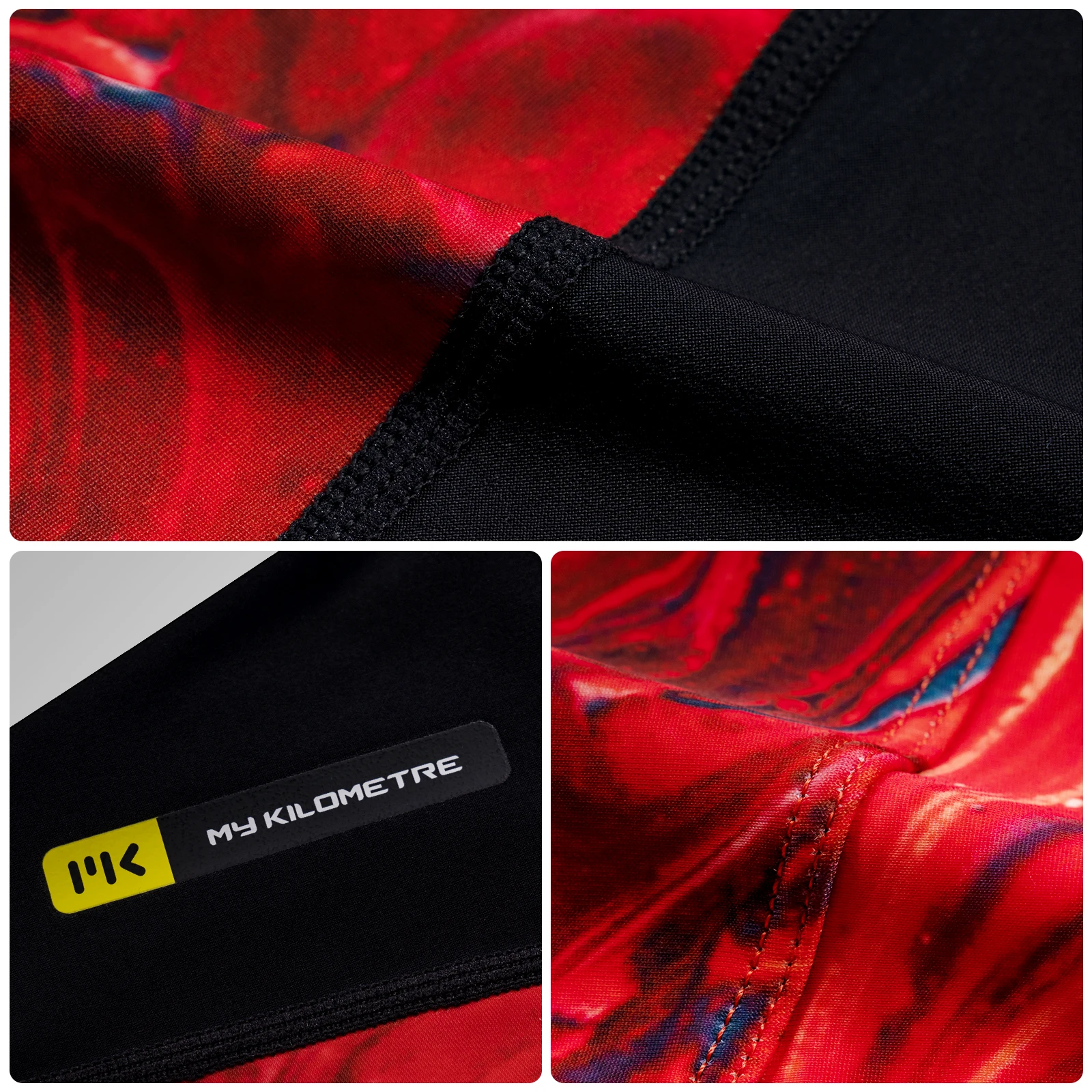 MY KILOMETRE Herren sportliches Bein mit quadratischem Bein Schwimmen Jammers Lavarot Langlebig Training Splice-Badeanzug Sportliche Bademode Badehose – Detail 9