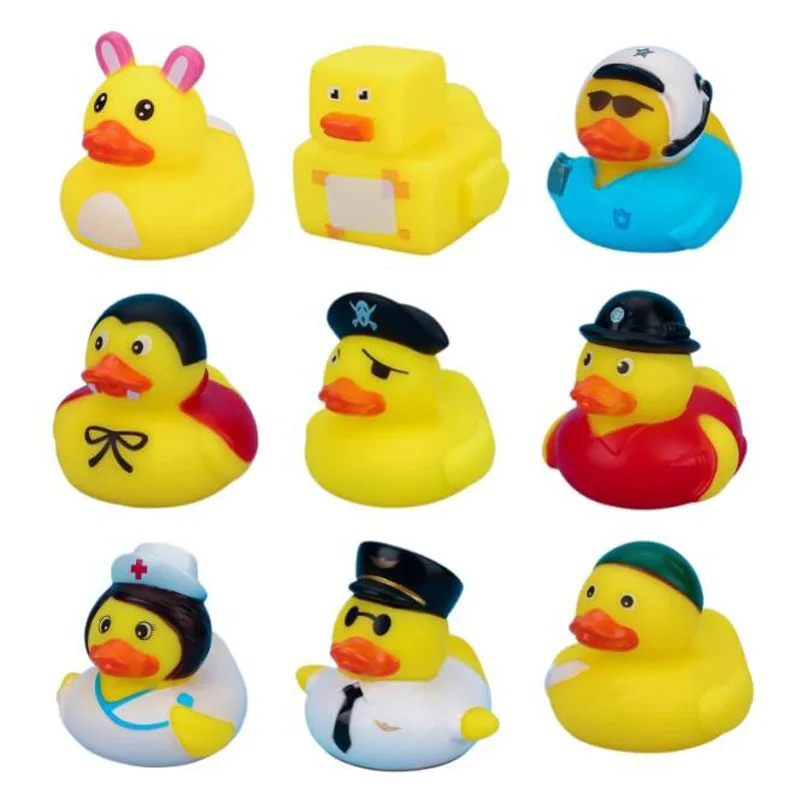 Rubber Duck 25Pcs Children Bath Toys Assortment Duck Baby Bath Toy Baby Animals Pool Toys Birthday Gifts Cake Decorations