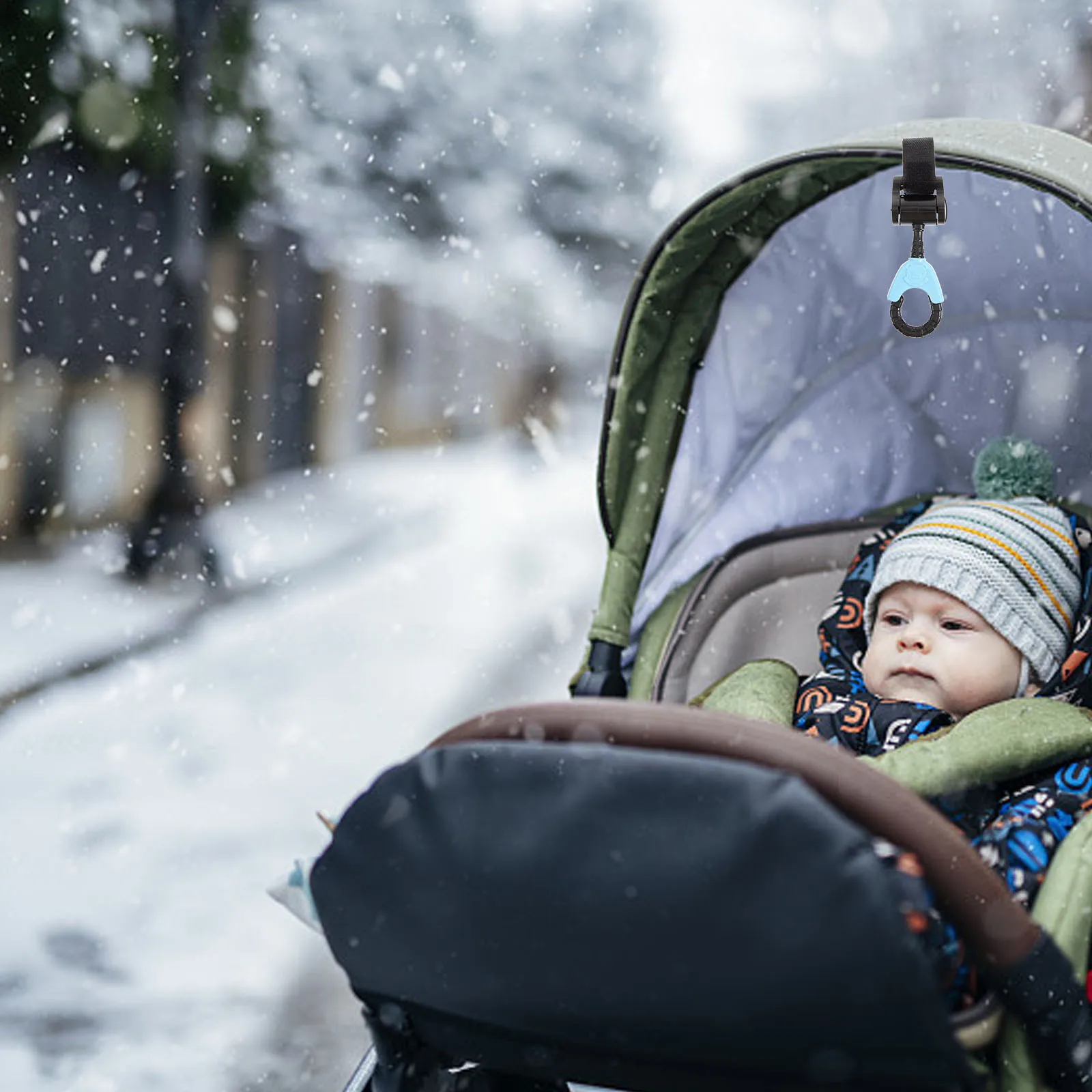 2 قطعة خطافات عربة دوارة عالمية منظم حقيبة للحمل لحفاضات التسوق محفظة قوية من البلاستيك ملحقات عربة الأطفال الرضع #3