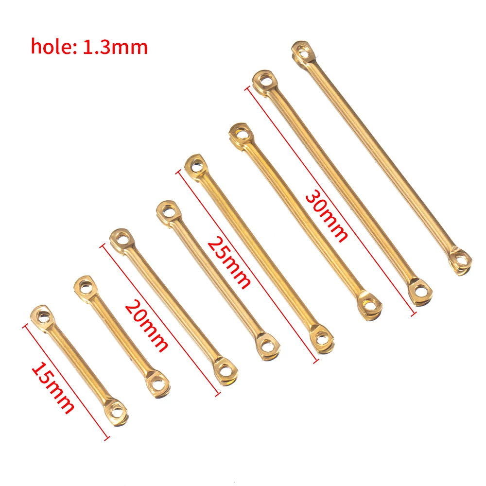 20pcs 15/20/25/30mm Stainless Steel Wire Long Bar Stick Connector Link PVD Gold Color DIY Drop Earring Making Jewelry Findings