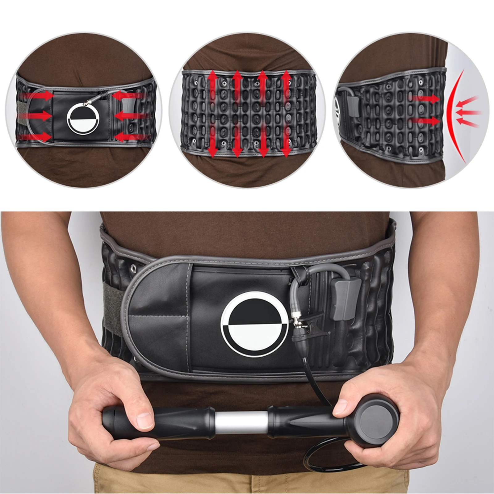 Inflatable Lumbar Support Belt Air Traction Brace Waist Protector Decompression Back Belt for Men And Women