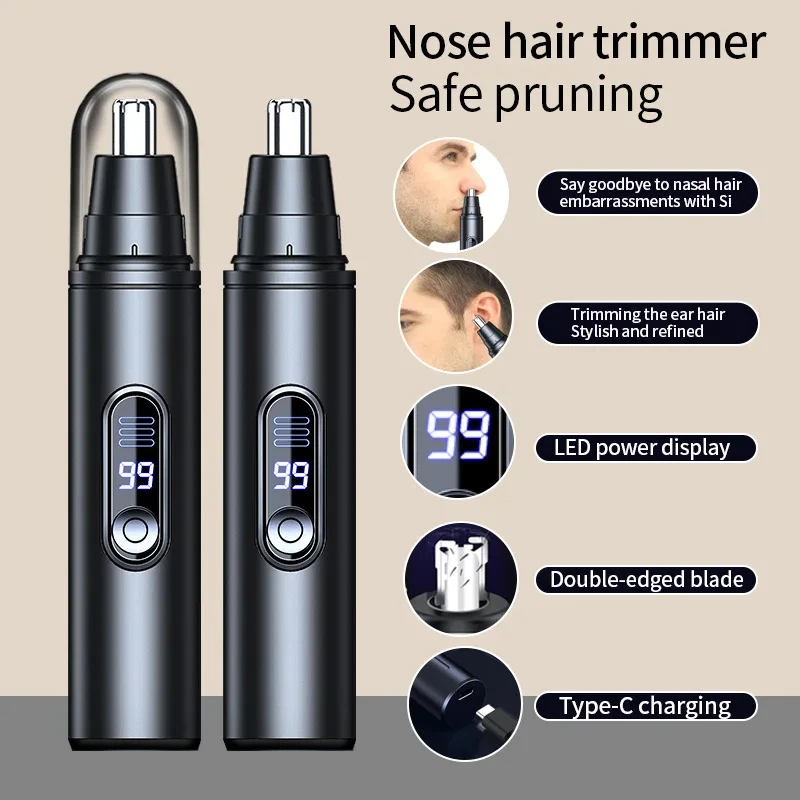 Mini Pocket Nose Hair Trimmer Painless Clipper Nose Ears Hair Eyebrow Waterproof Portable Trimmer