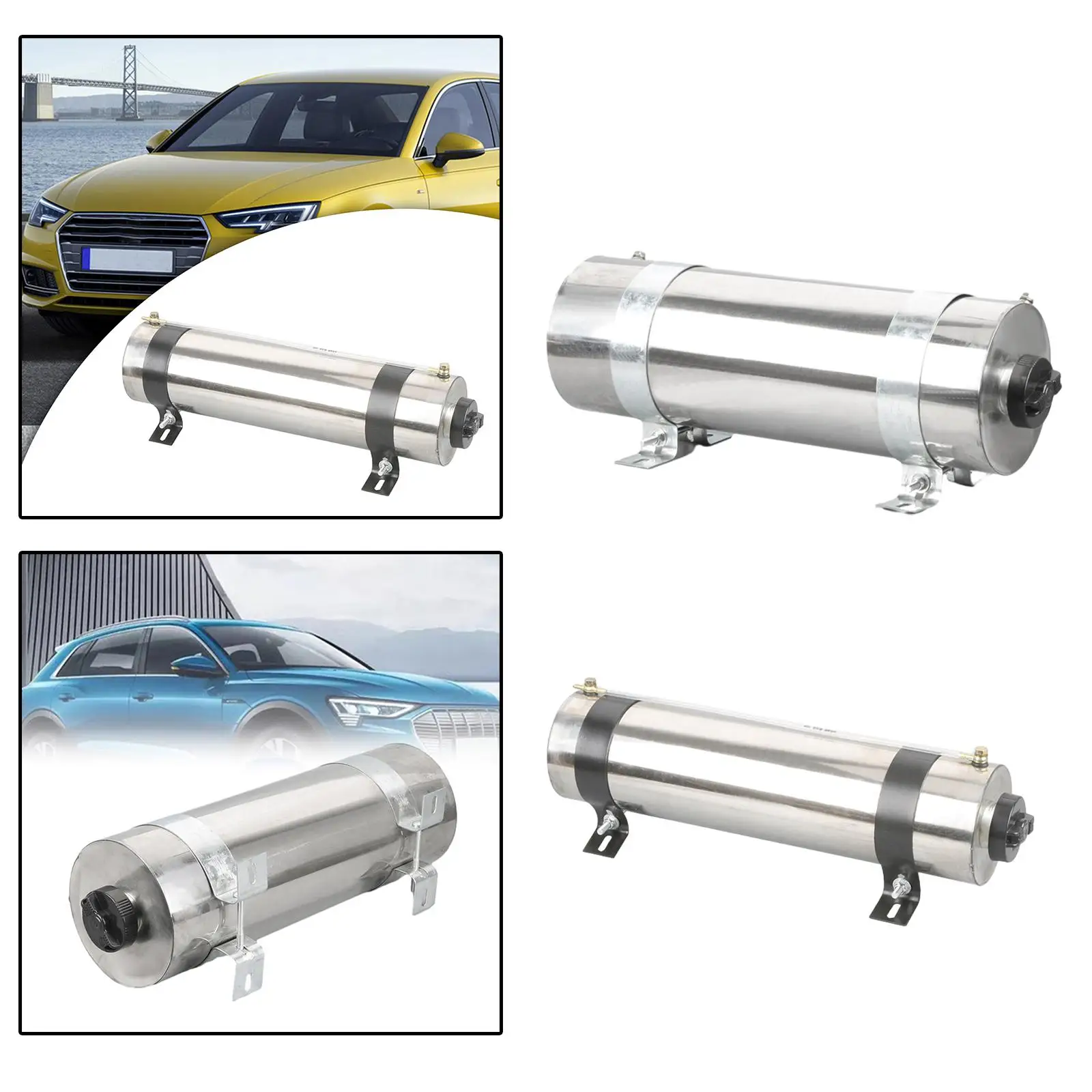 

Universal Fit Stainless Steel Petrol Tank Oil Gas Canister Large Capacity for Auto Truck Parking Heater