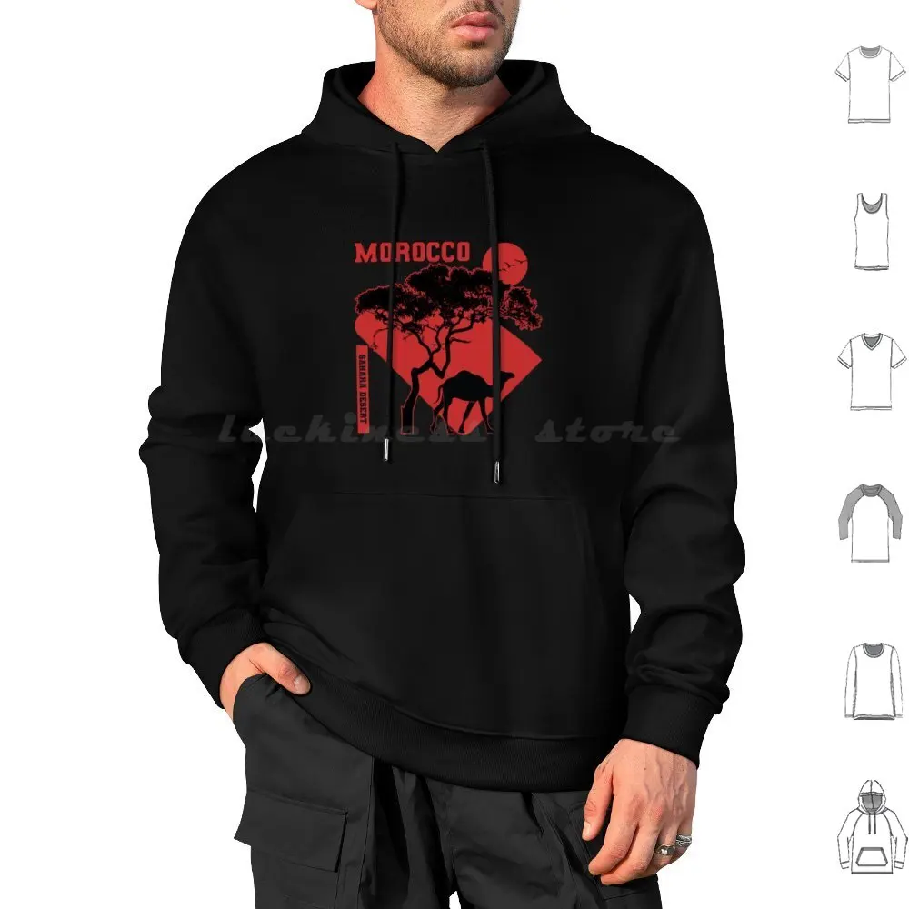 

Morocco Sahara Desert Acacia Tree Hoodies Long Sleeve Sahara Desert Fashion Art Golden Sands Nature Inspired Vibes