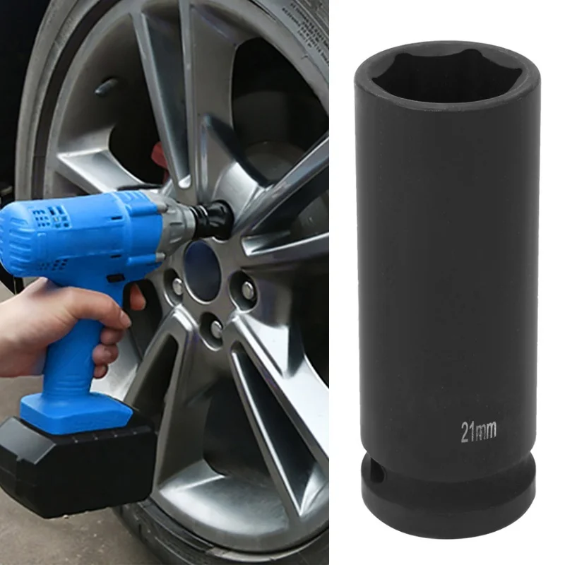 1/2 Inch Drive 21/22/24mm Metric Deep Impact Socket 6 Point Pneumatic Air Socke21mm