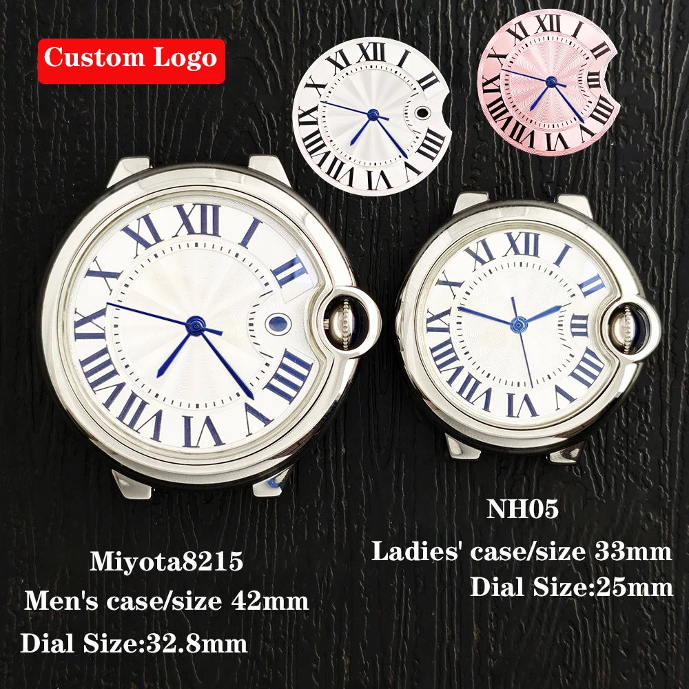 

Miyota8215 Case Blue Balloon 42mm NH05 Case Blue Balloon 33mm 904L Stainless Steel Watch Accessories Customized Logo Suitable