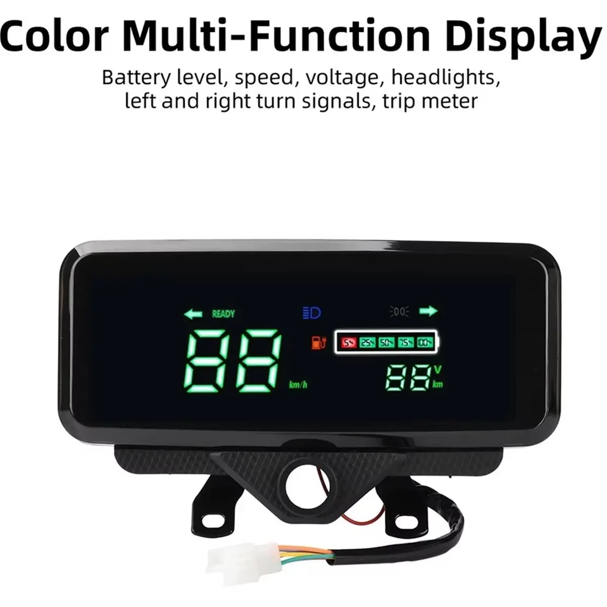 Electric Vehicle Trike Meter Electric Motorcycle Liquid Crystal Display Assembly Mileage Meter 48V 60V 72V