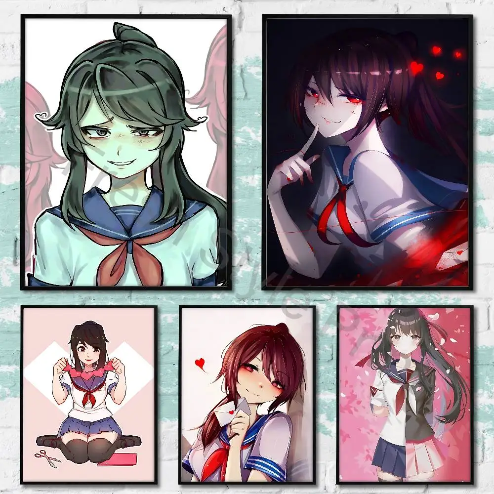 

Game Y-Yandere S-Simulator Anime Wall Art Canvas Painting Poster For Living Room Home Decor Decoration Picture