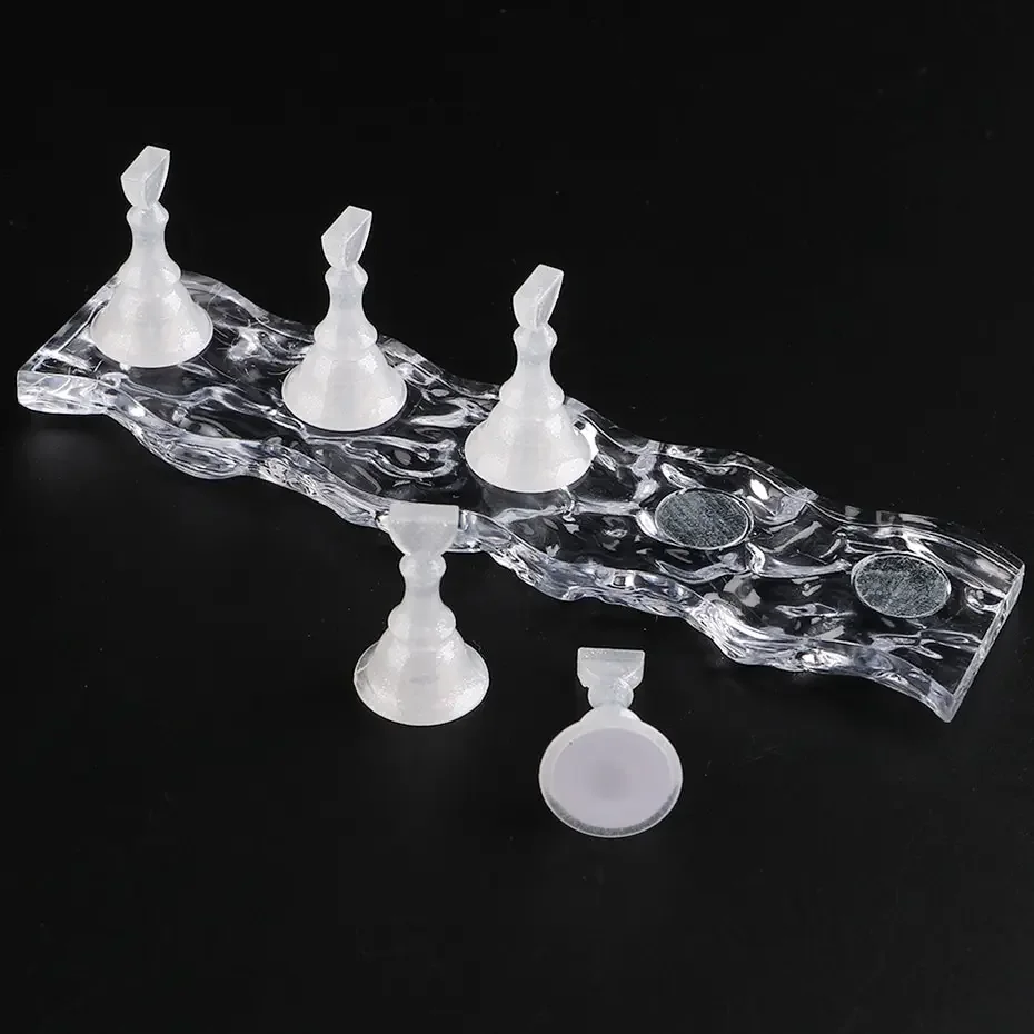Soporte magnético para uñas + 5 uds., soporte para exhibición de práctica de manicura, herramientas de exhibición de puntas de uñas de esmalte de Gel para entrenamiento de uñas, 1 Uds.