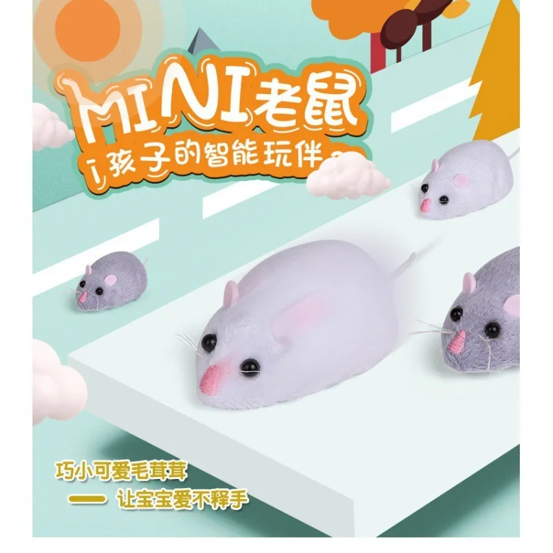 ZF Best Fun Toys Infrared Remote Control Mini Mouse Simulated Realistic Animal Electric Toy For Pet Cat 360 Degree Rotation