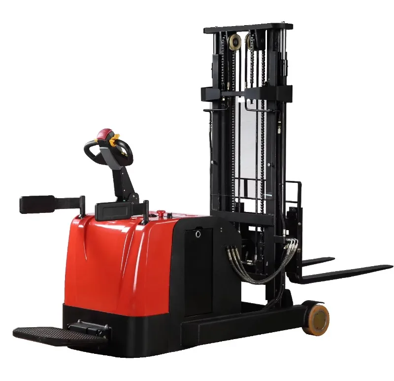 Full Electric Pallet Reach Stacker 1.5 Ton 2 Ton 3M 4M 5M 6M Lifting Mast 200AH Lithium Battery Warehouse Material Handling