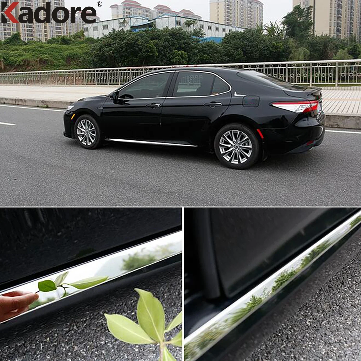 For Toyota Camry SE XSE TRD 2018 2019 2020 2021 Stainless Side Door Body Trim Door Line Streamer Molding Strip Car Accessories