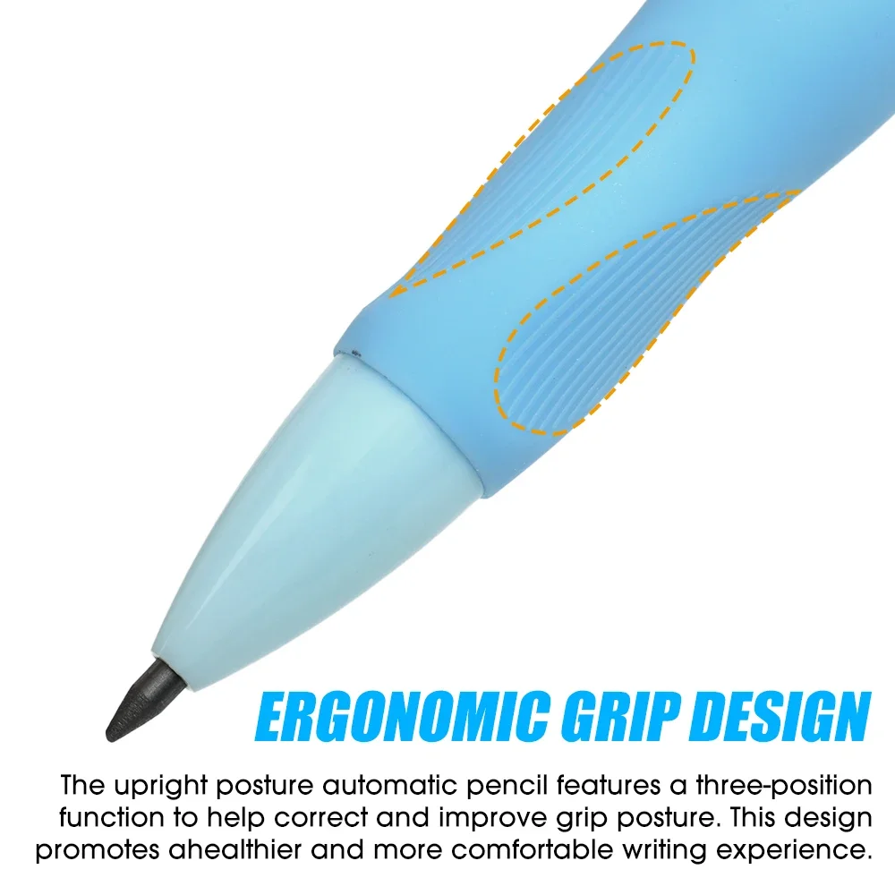 Matita meccanica per postura positiva per studenti 2.0MM cancelleria per calligrafia per bambini matite con impugnatura corretta con temperamatite