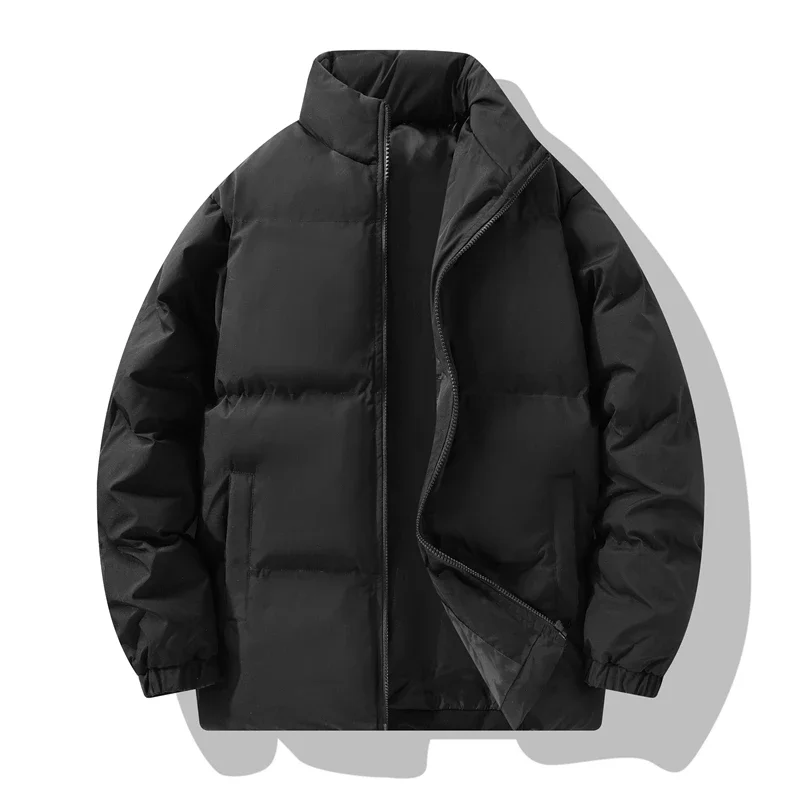 Athletic Breathable Insulated Puffer Jacket Hoodless Stand Collar Lightweight Warm Gym Training Sportswear Winter Top