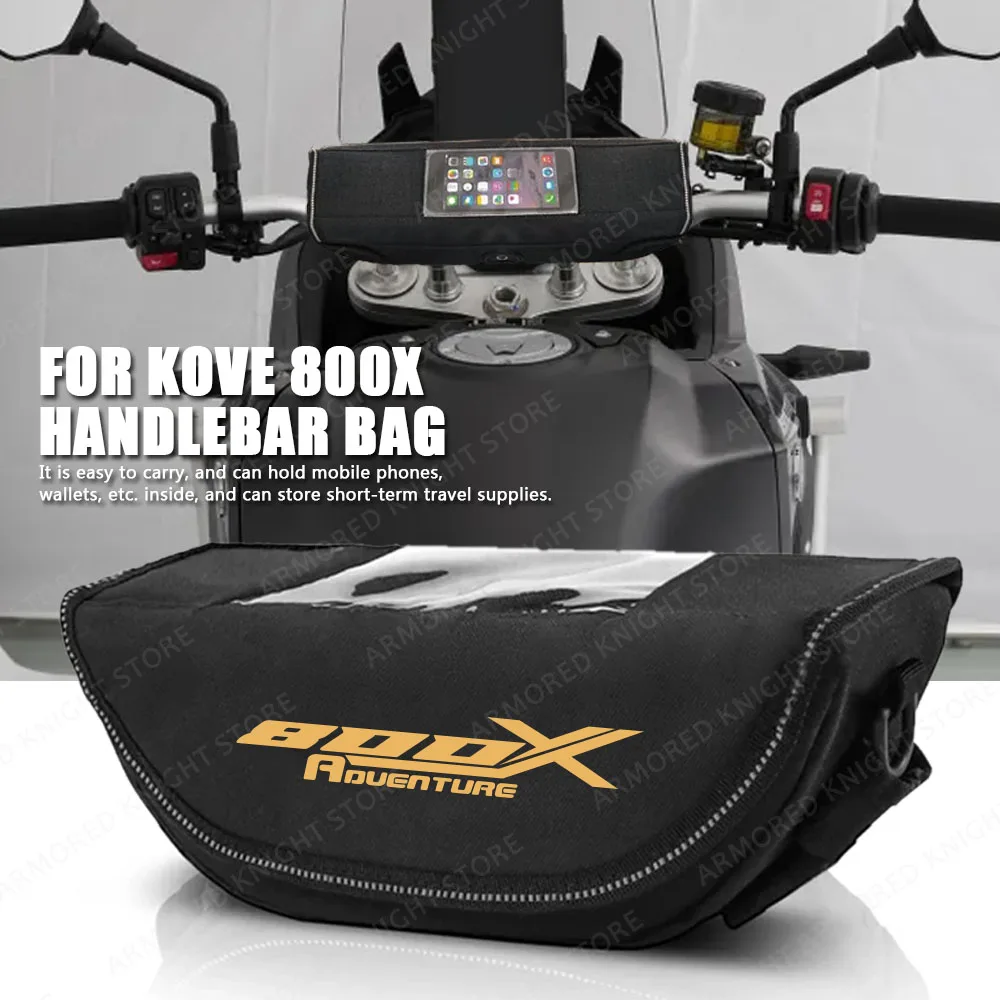 Bolsa impermeable para manillar de motocicleta, bolsa de herramientas de viaje, almacenamiento de accesorios para KOVE 800X X800 2024