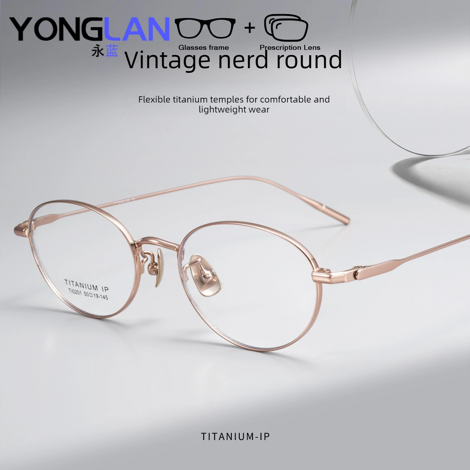 Titanium Prescription Glasses Retro Small Face Oval Round Eyeglasses Brand Design Women Spectacles Eyewear Customized Lenses